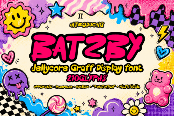 Batzby: A Playful Display Font for Bold Digital Headlines