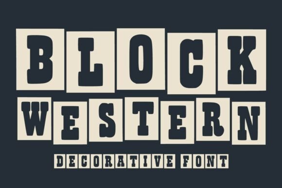 Block Western: A Bold Decorative Font for Digital Branding