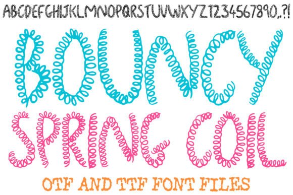 Bouncy Spring Coil: A Playful Display Typeface for Editorial Design
