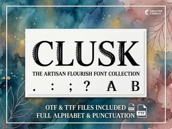 Clusk: A Decorative Display Font That Commands Attention