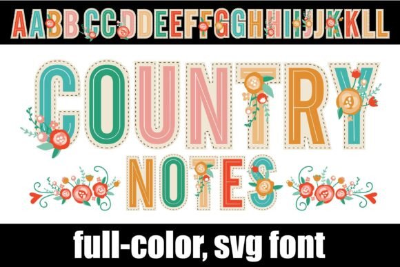 Country Notes: A Warm, Handcrafted Display Typeface for Small Business Branding