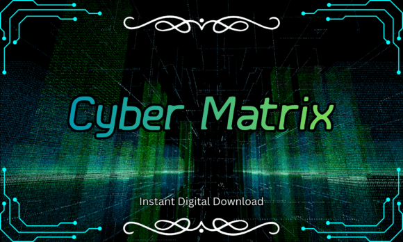 Cyber Matrix Font: Your Futuristic Sans Serif for Handmade Products