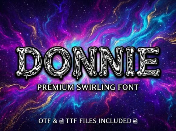 Donnie: A Psychedelic Display Font That Makes Your Brand Unforgettable