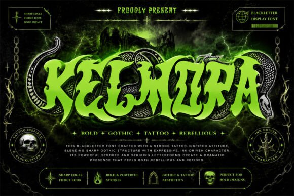 Kelmora: A Bold Blackletter Font for Memorable Branding