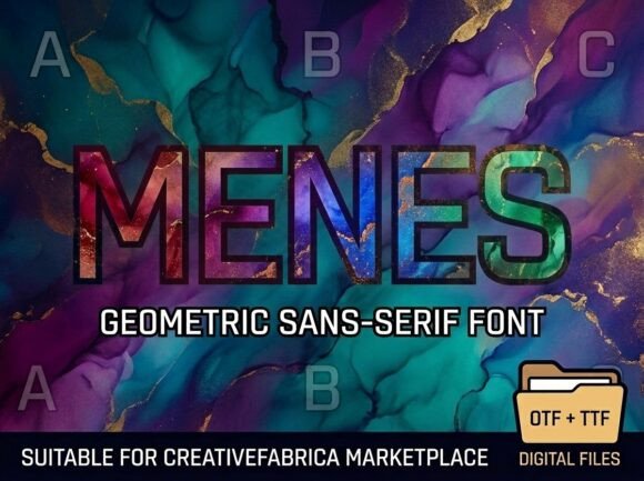 Menes: A Decorative Font That Makes Your Handmade Goods Shine