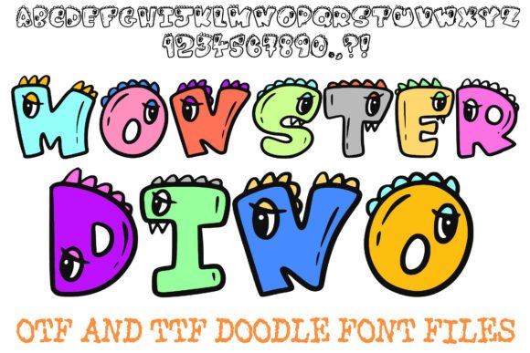 Monster Dino: A Playful Display Font for Handmade Charm