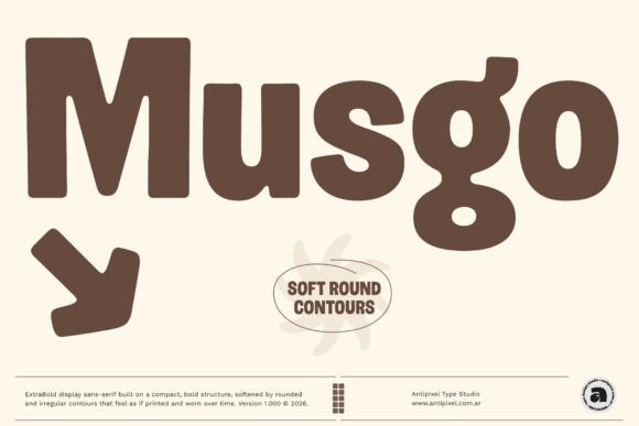 Musgo: A Bold, Warm Sans Serif for Handmade Labels & Printables