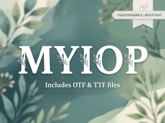 Myiop: A Decorative Display Font That Elevates Real Brand Materials