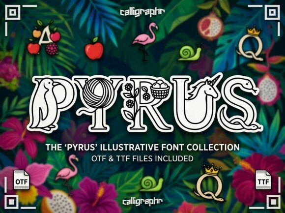 Pyrus: A Whimsical Display Typeface for Handmade Creators