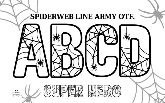 Spiderweb Line Army: A Bold Display Font for Digital Impact