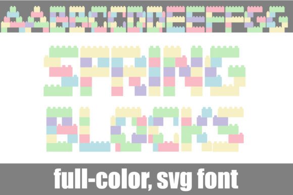 Spring Blocks: A Playful Color Font for Digital Branding
