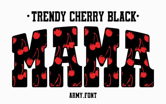 Trendy Cherry Black: A Bold, Retro Display Typeface for Real Branding