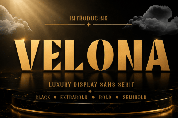 Velona: A Luxury Display Sans Serif Font for Handmade Creators